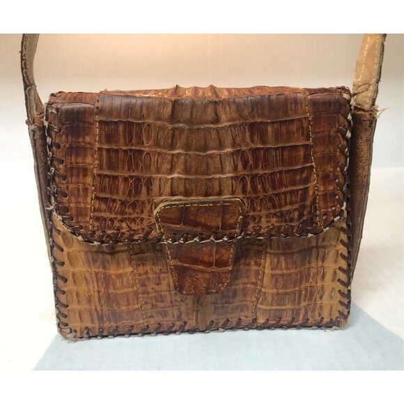 Vintage 1950 alligator small handbag purse made in Cuba note inside - Picture 3 of 16